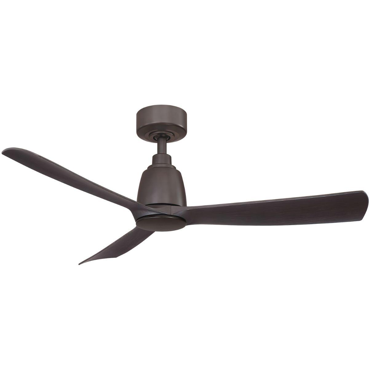 Kute 44 Inch Dark Bronze Damp Rated Modern Ceiling Fan with Remote - Bees Lighting