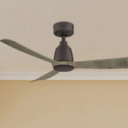 Kute 44 Inch Matte Greige Damp Rated Modern Ceiling Fan with Remote - Bees Lighting