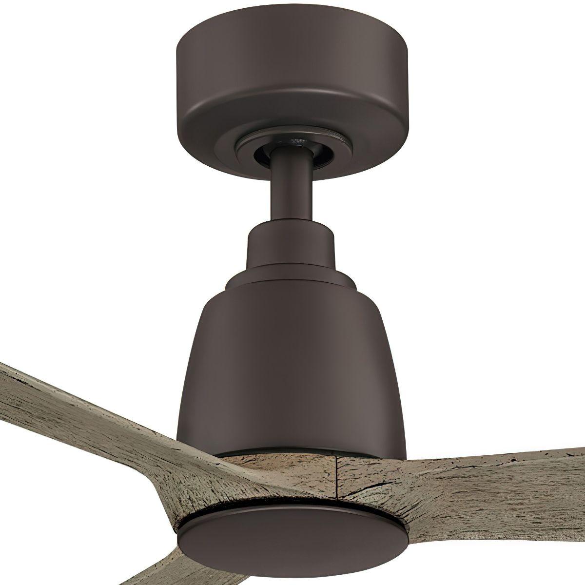 Kute 44 Inch Matte Greige Damp Rated Modern Ceiling Fan with Remote - Bees Lighting