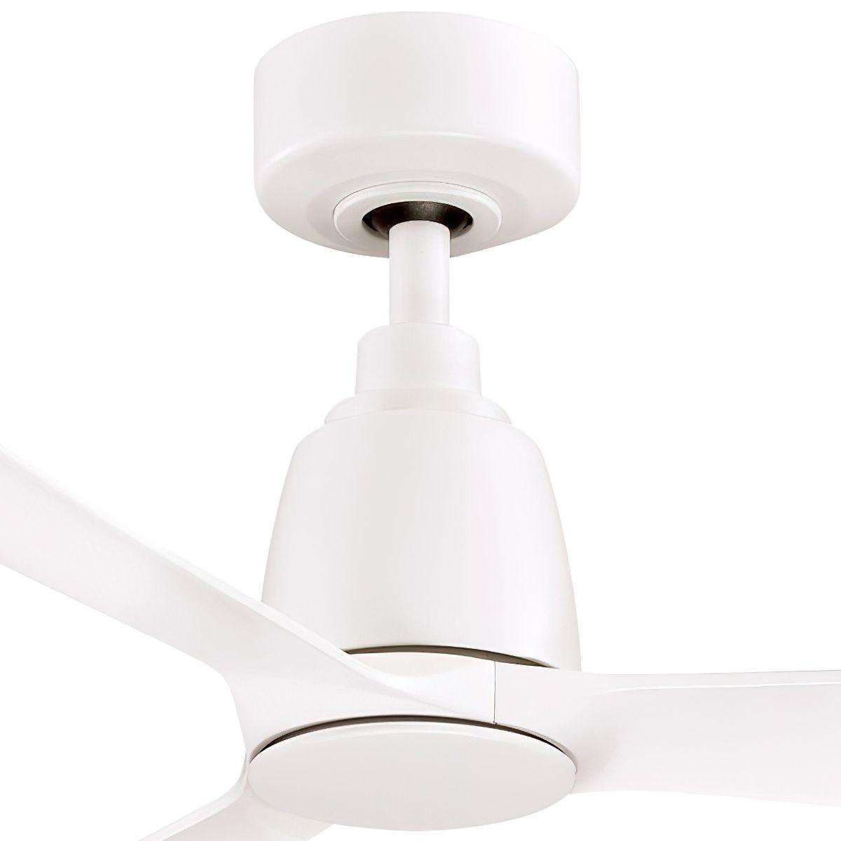 Kute 44 Inch Matte White Damp Rated Modern Ceiling Fan with Remote - Bees Lighting