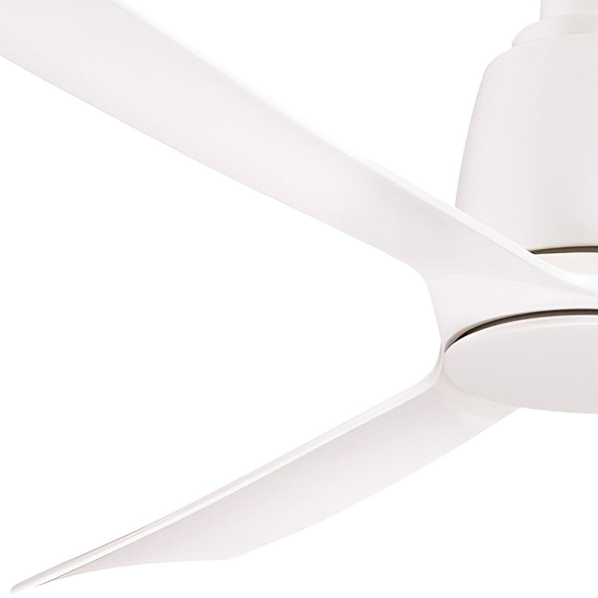 Kute 44 Inch Matte White Damp Rated Modern Ceiling Fan with Remote - Bees Lighting