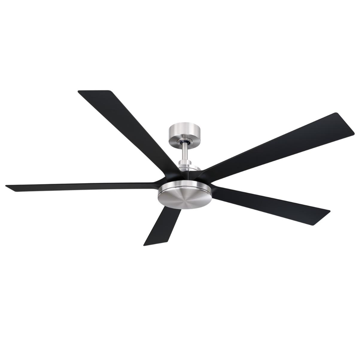 TorchAire 64" Nickel Ceiling Fan with LED CCT Select Light Kit - Bees Lighting