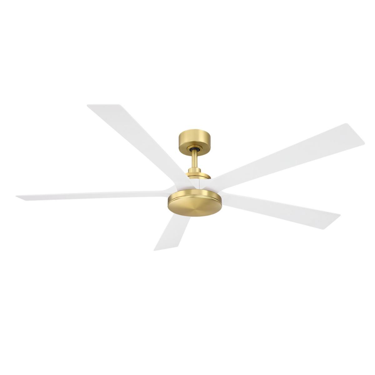 TorchAire 64" Brass Ceiling Fan with LED CCT Select Light Kit - Bees Lighting