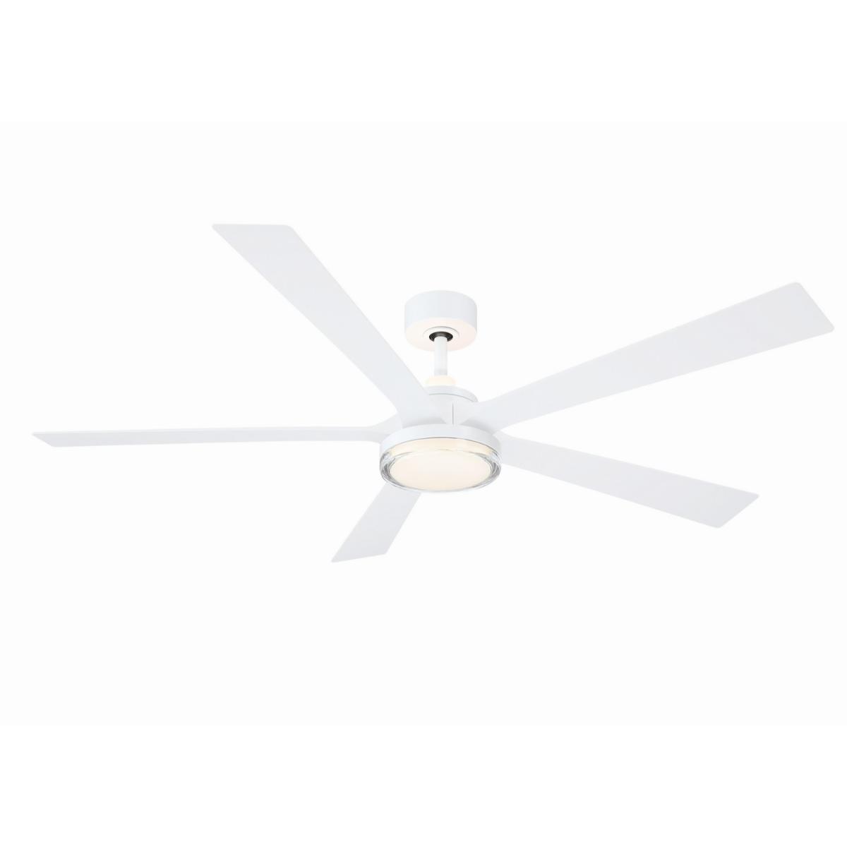 TorchAire 64" White Ceiling Fan with LED CCT Select Light Kit - Bees Lighting