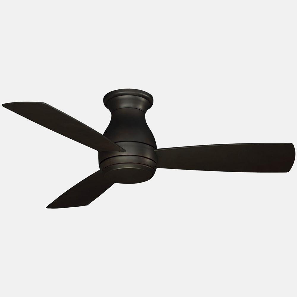 Hugh 44 Inch Dark Bronze Outdoor LED Hugger Ceiling Fan with Remote - Bees Lighting