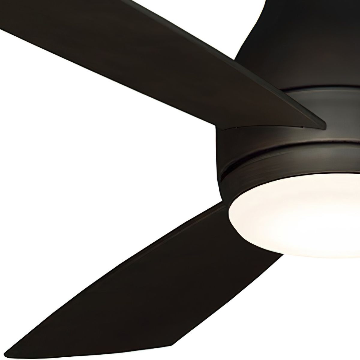 Hugh 44 Inch Dark Bronze Outdoor LED Hugger Ceiling Fan with Remote - Bees Lighting