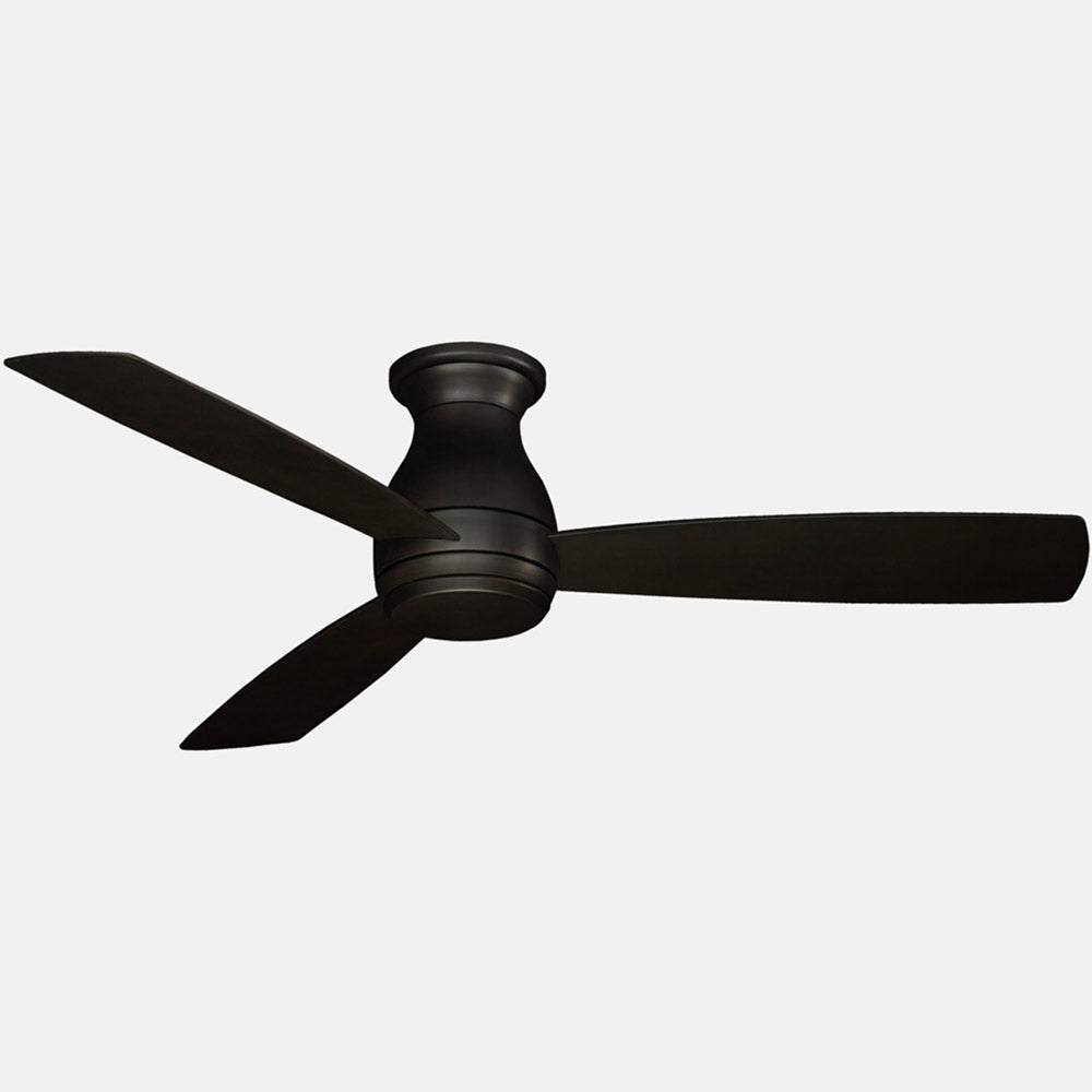 Hugh 52 Inch Dark Bronze Outdoor LED Hugger Ceiling Fan with Remote - Bees Lighting