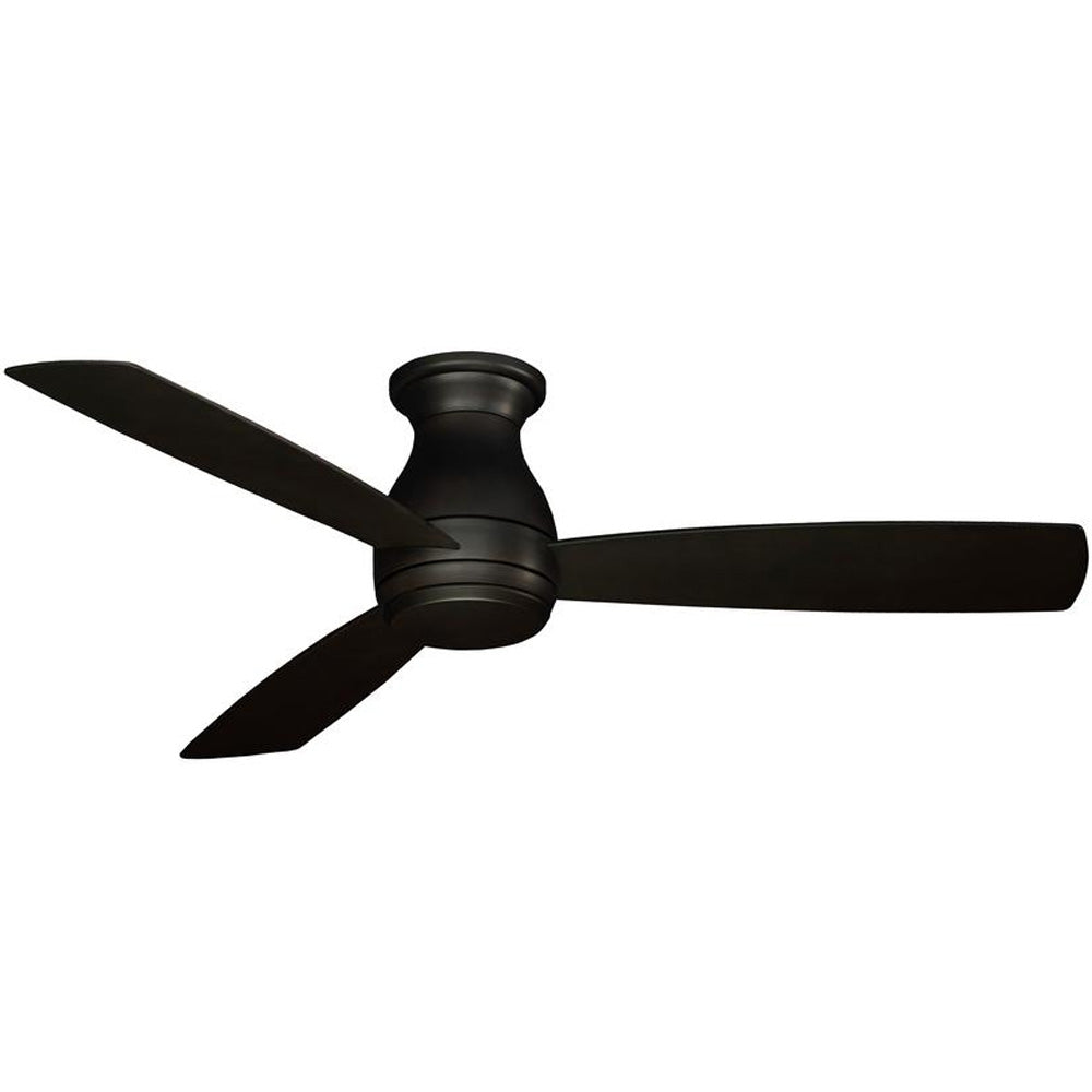 Hugh 52 Inch Dark Bronze Outdoor LED Hugger Ceiling Fan with Remote - Bees Lighting