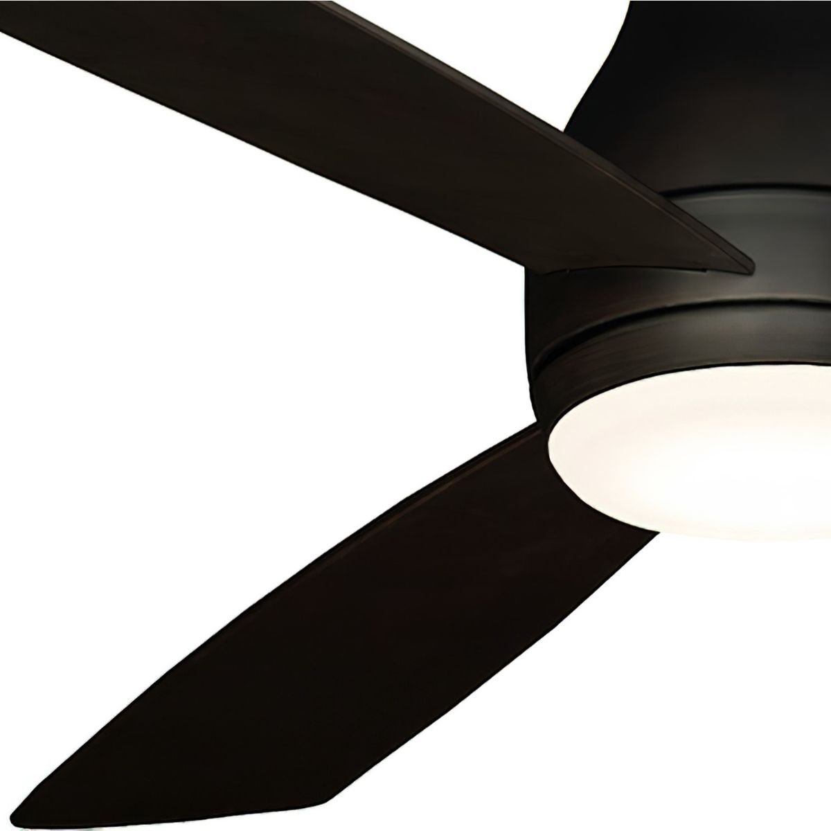 Hugh 52 Inch Dark Bronze Outdoor LED Hugger Ceiling Fan with Remote - Bees Lighting