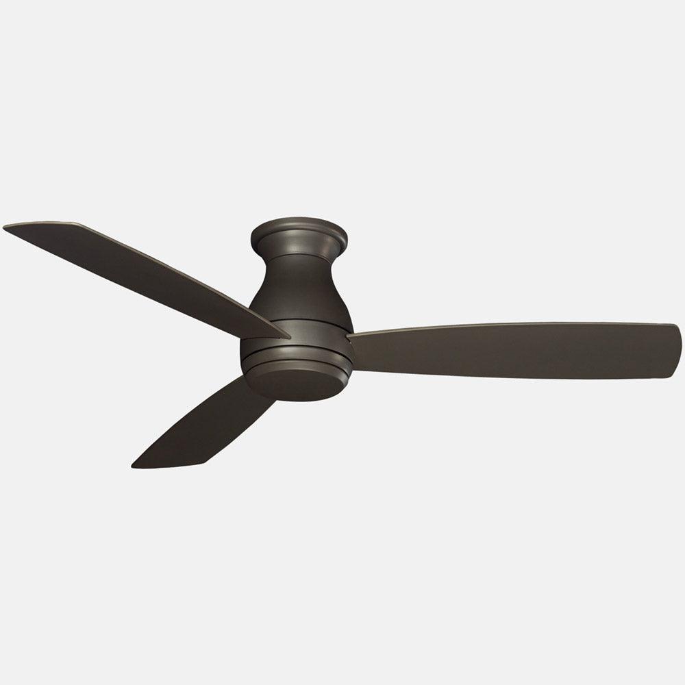 Hugh 52 Inch Matte Greige Outdoor LED Hugger Ceiling Fan with Remote - Bees Lighting