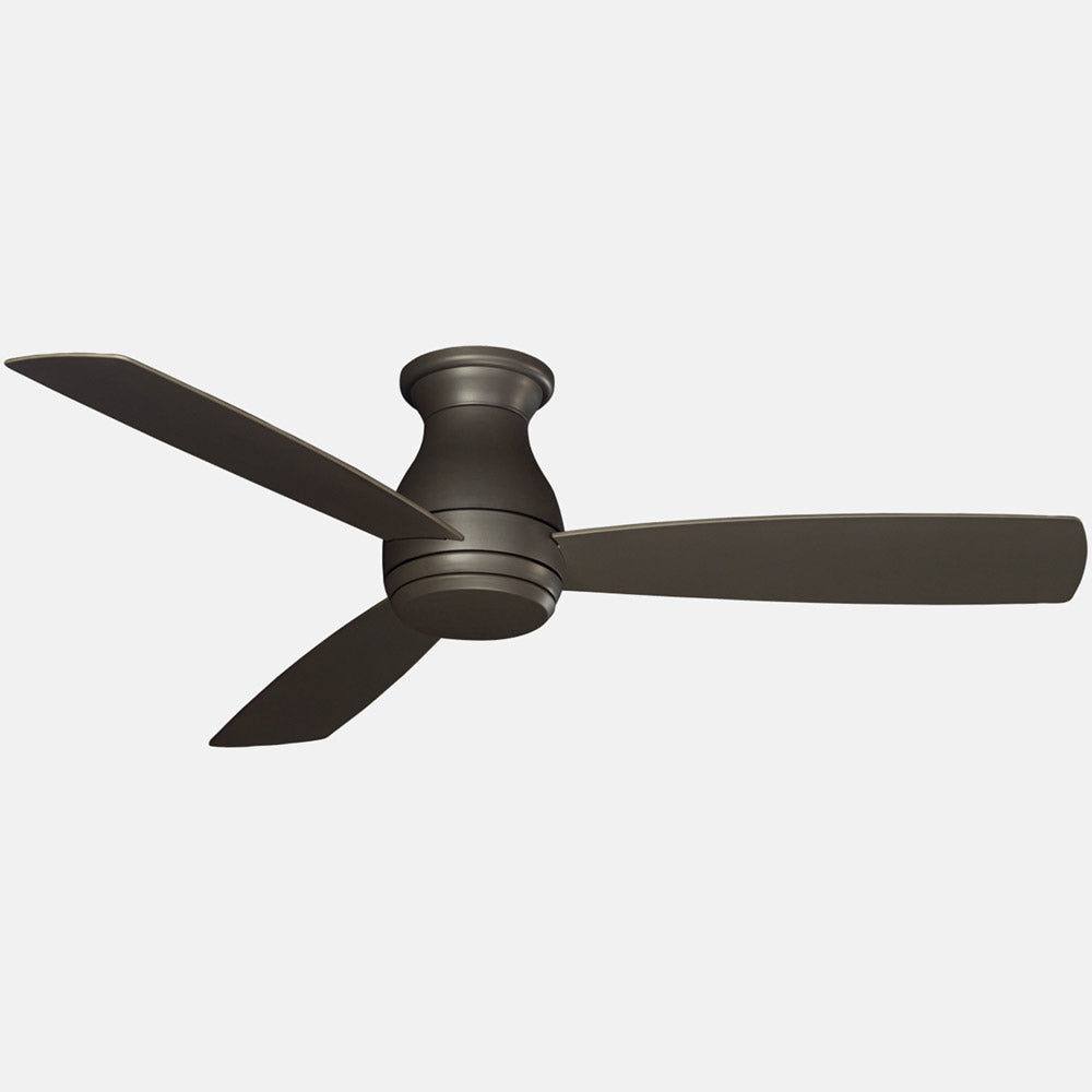 Hugh 52 Inch Matte Greige Outdoor LED Hugger Ceiling Fan with Remote - Bees Lighting