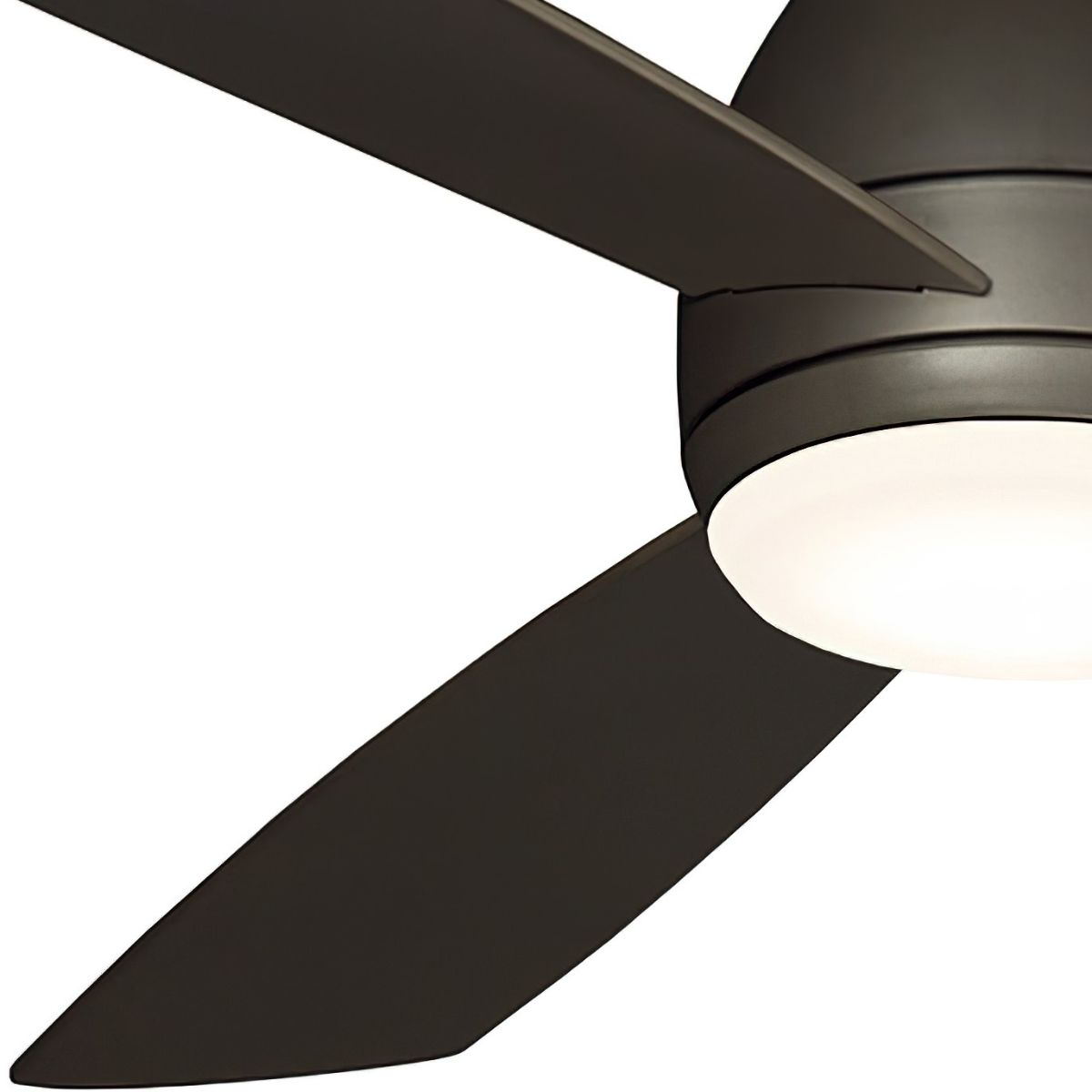 Hugh 52 Inch Matte Greige Outdoor LED Hugger Ceiling Fan with Remote - Bees Lighting
