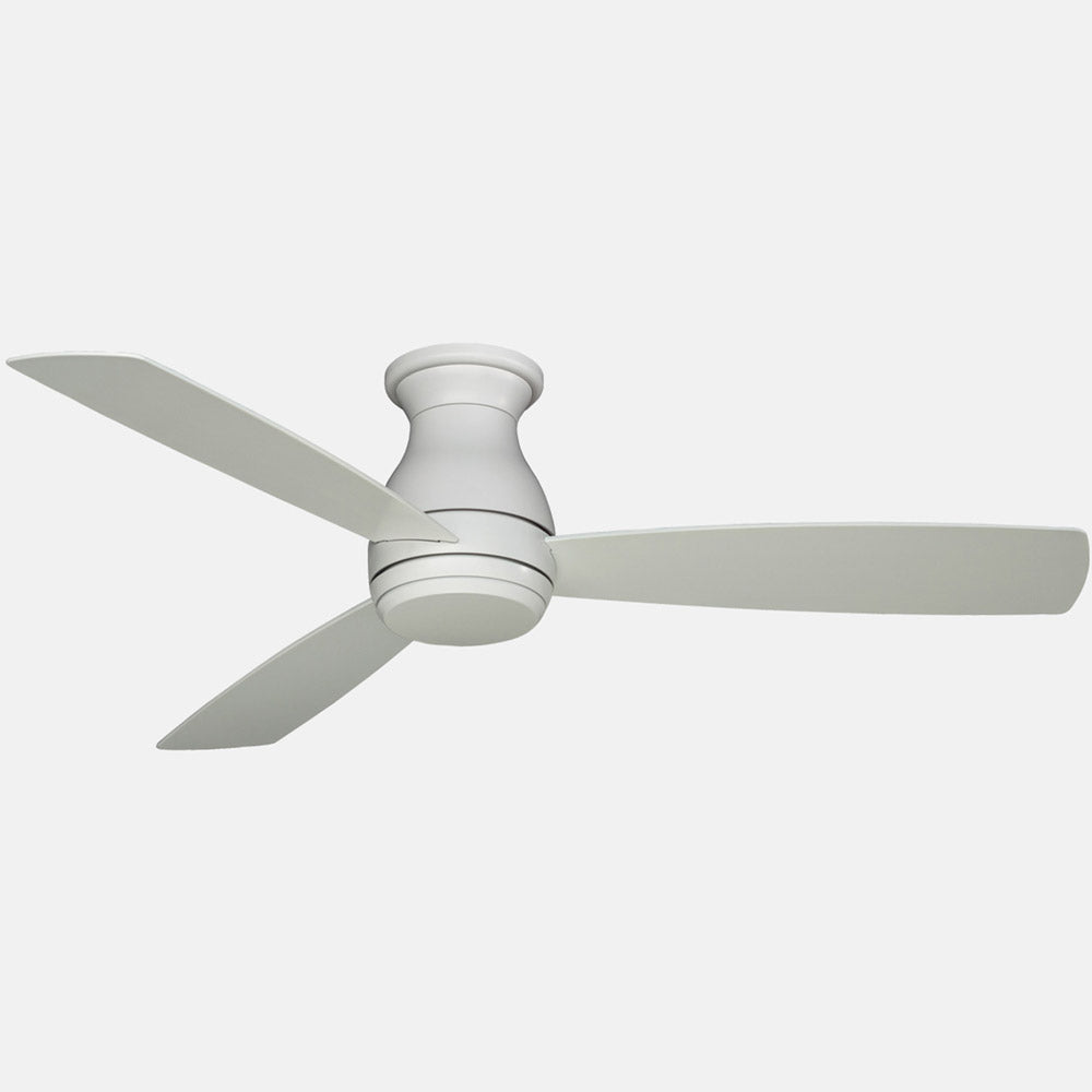 Hugh 52 Inch Matte White Outdoor LED Hugger Ceiling Fan with Remote - Bees Lighting