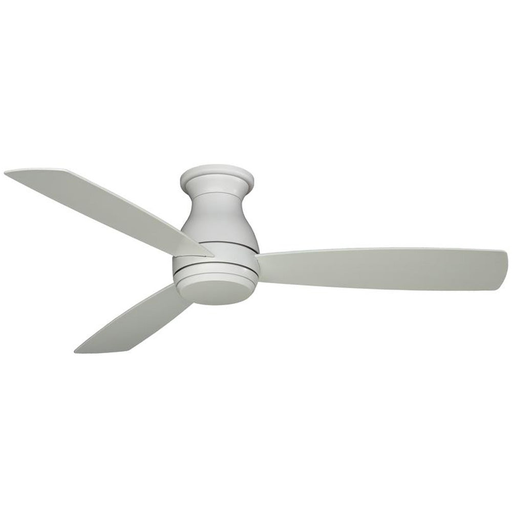 Hugh 52 Inch Matte White Outdoor LED Hugger Ceiling Fan with Remote - Bees Lighting