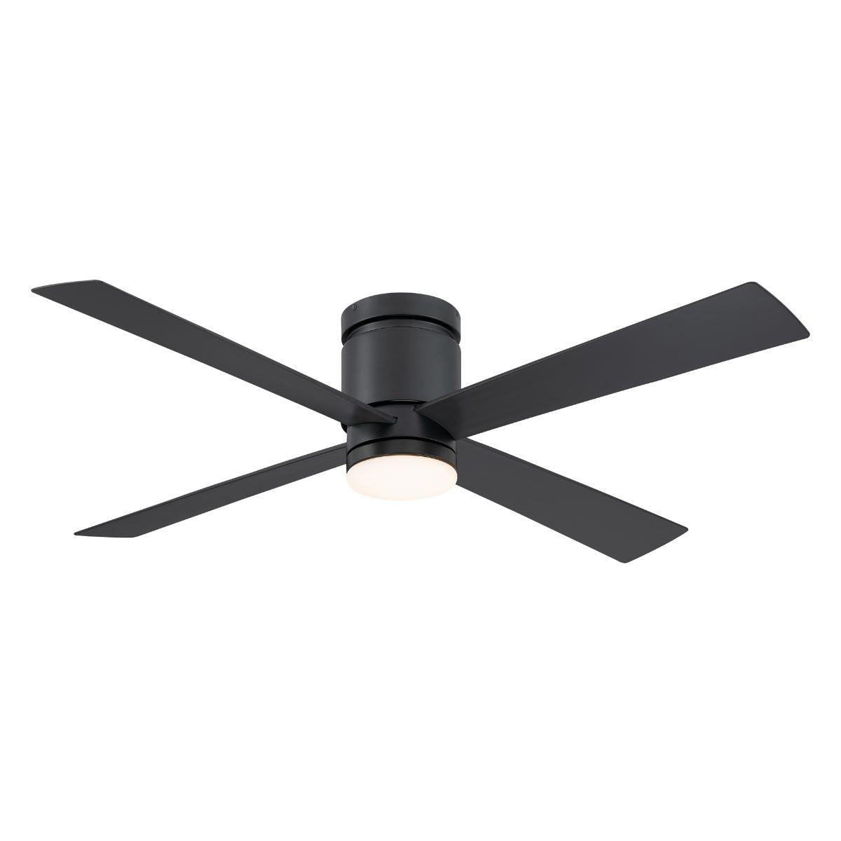 Kwartet 52 In. Low Profile Outdoor Ceiling Fan With CCT Select Light Kit and Remote - Bees Lighting