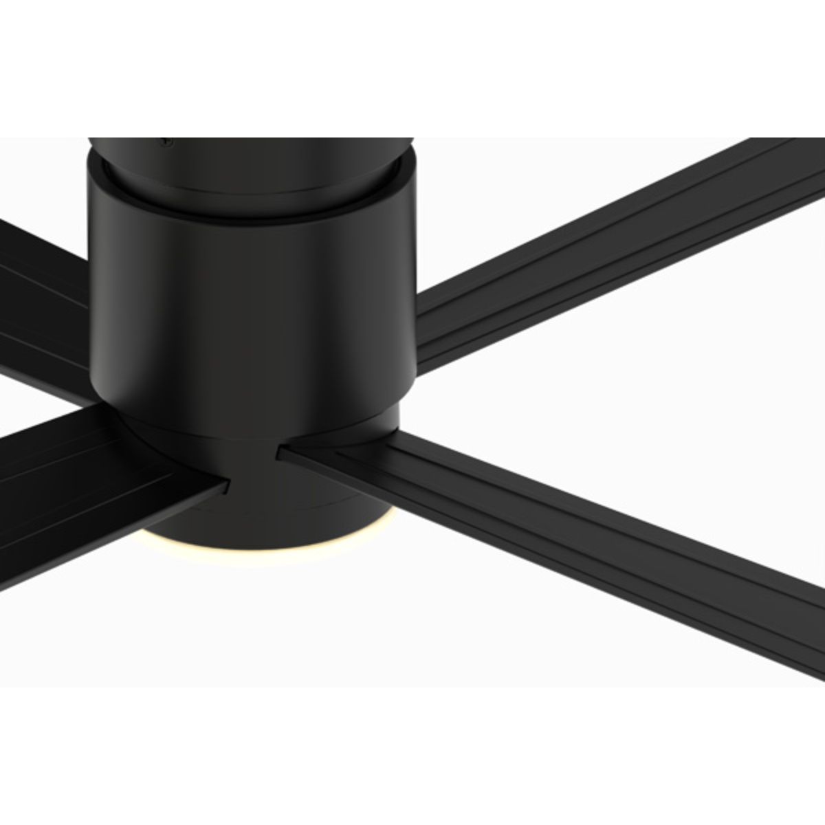 Kwartet 52 Inch Black Damp Rated Hugger Ceiling Fan with CCT Light Kit and Remote - Bees Lighting