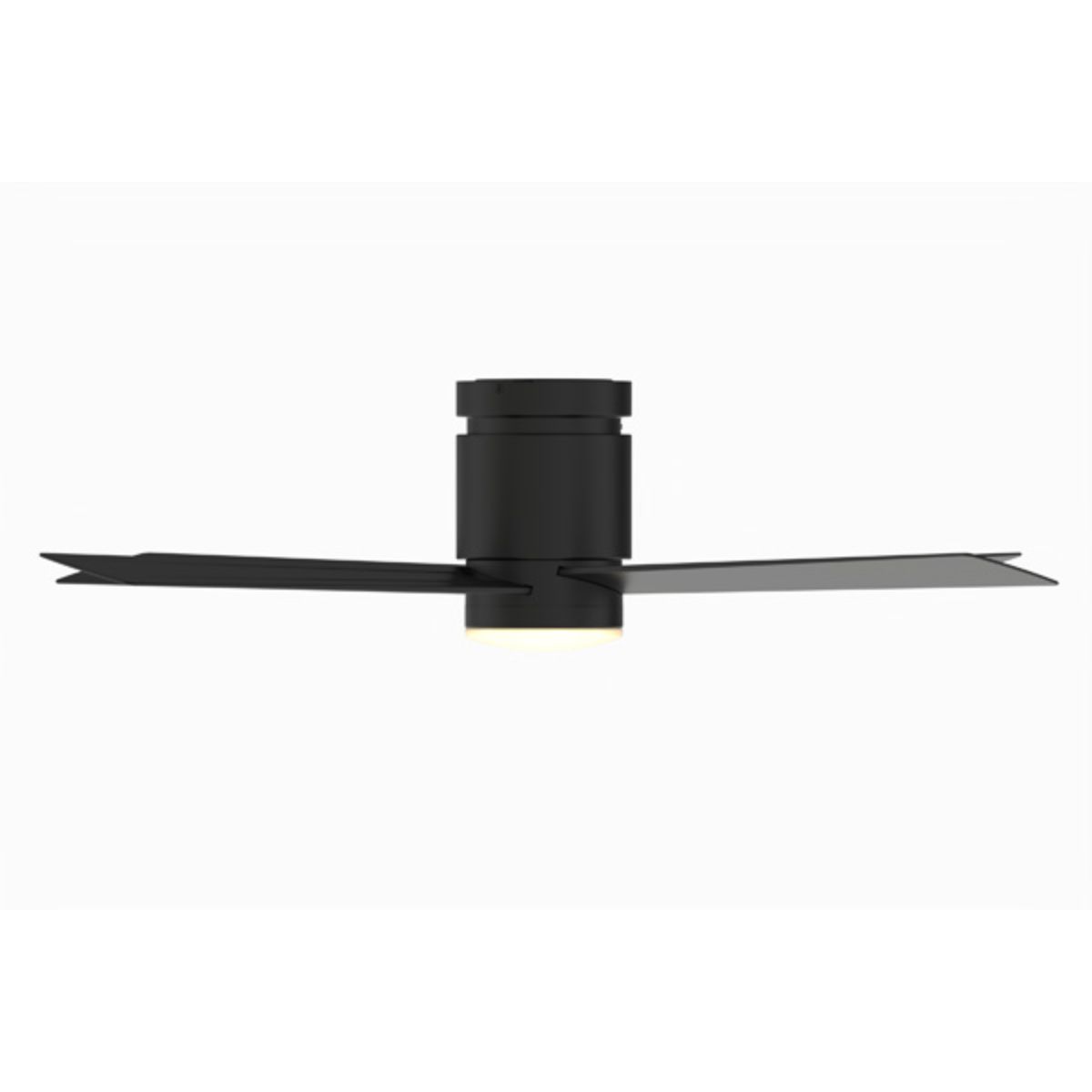 Kwartet 52 Inch Black Damp Rated Hugger Ceiling Fan with CCT Light Kit and Remote - Bees Lighting