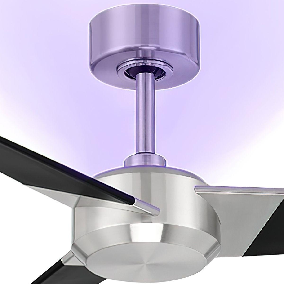 Ultra 54 Inch Nickel and Black UV-C Smart Ceiling Fan with Remote - Bees Lighting