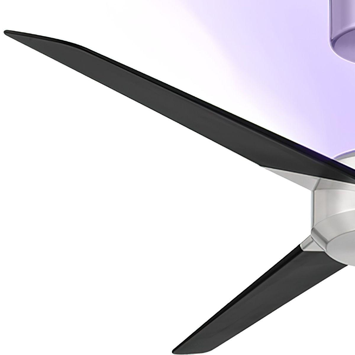 Ultra 54 Inch Nickel and Black UV-C Smart Ceiling Fan with Remote - Bees Lighting