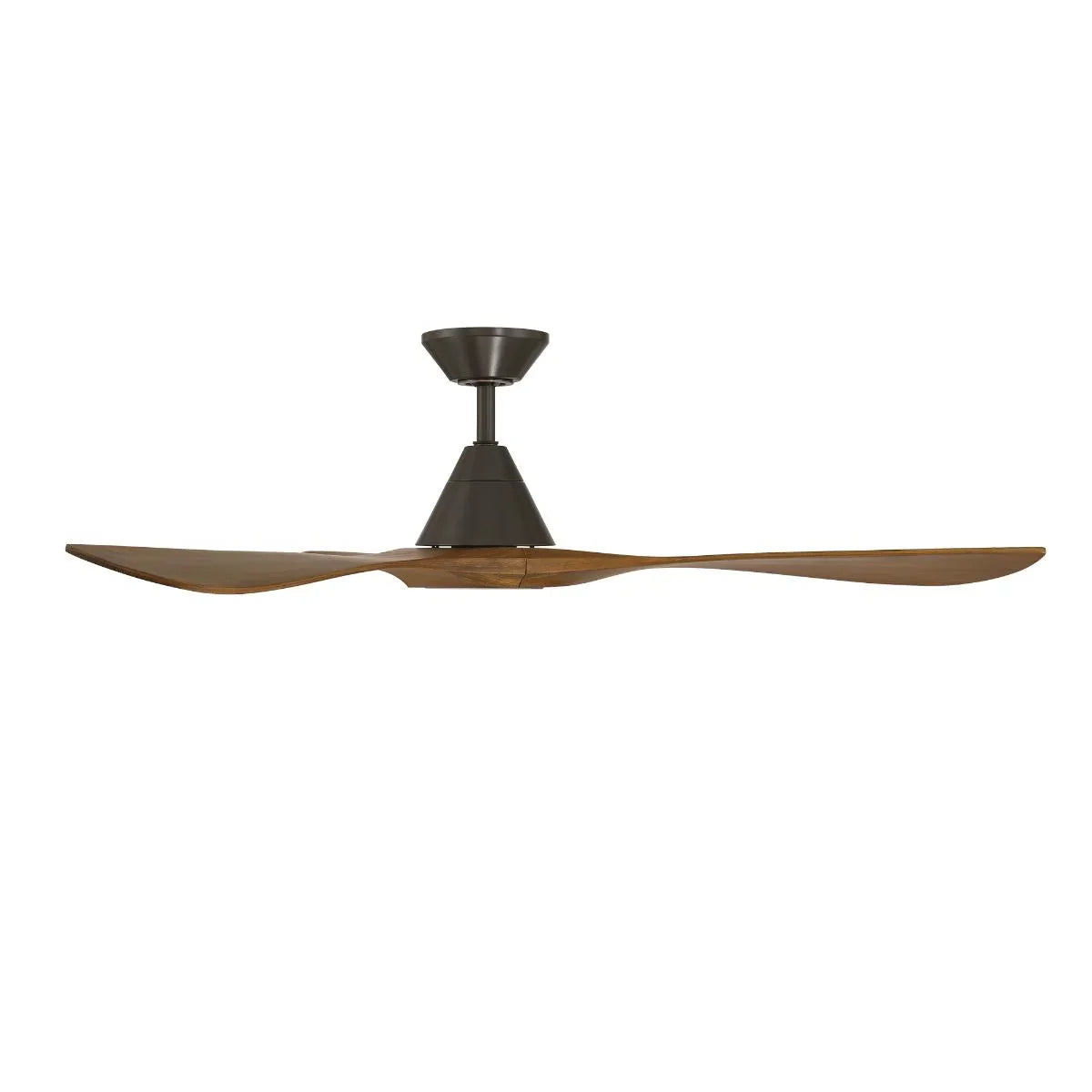 Carve 60 Inch Smart Ceiling Fan, Bronze with Distressed Koa Blades - Bees Lighting