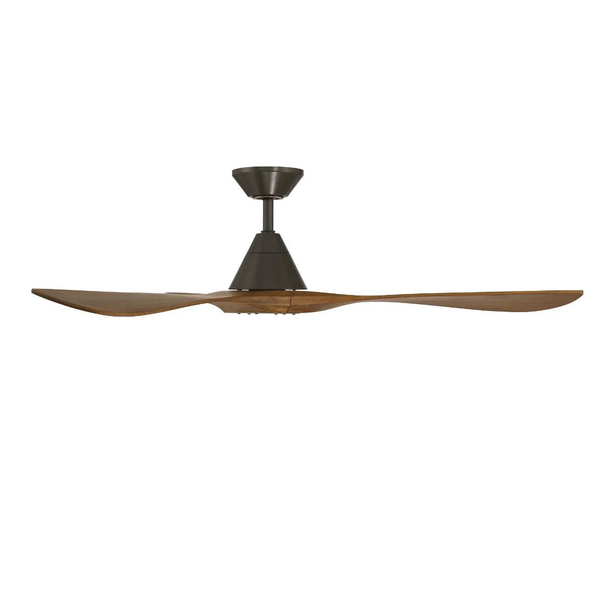 Carve 60 Inch Smart Ceiling Fan, Bronze with Distressed Koa Blades - Bees Lighting