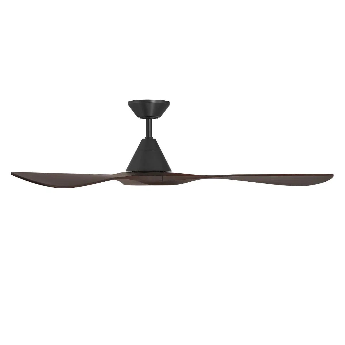 Carve 60 Inch Smart Ceiling Fan, Matte Black with Dark Walnut Blades - Bees Lighting