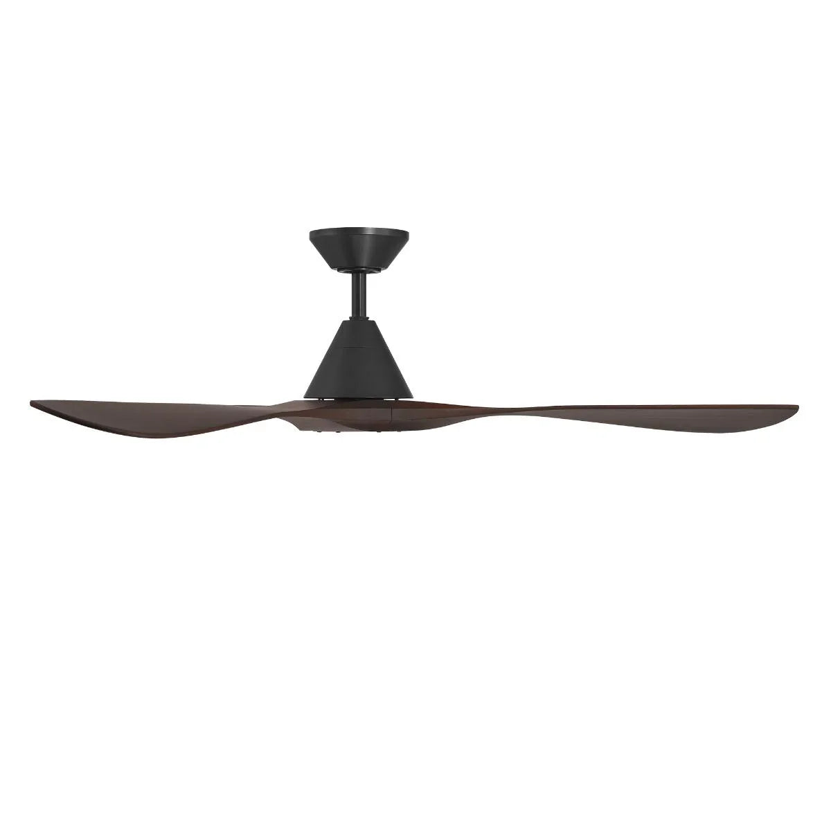 Carve 60 Inch Smart Ceiling Fan, Matte Black with Dark Walnut Blades - Bees Lighting