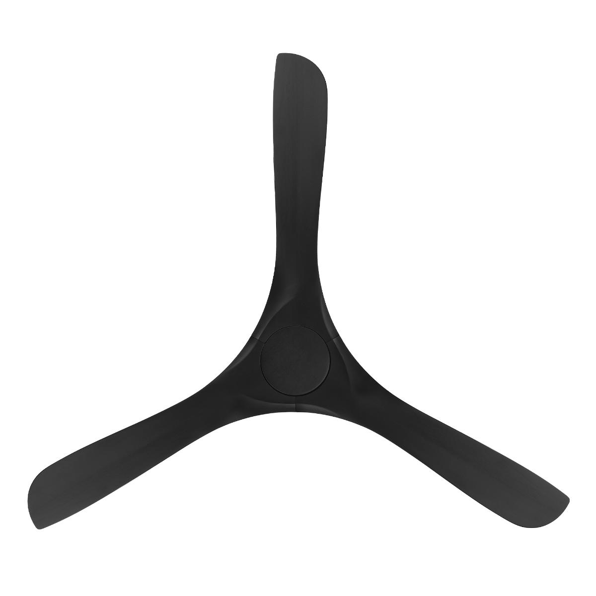 Carve 60 Inch Smart Ceiling Fan, Matte White with Matte Black Blades - Bees Lighting
