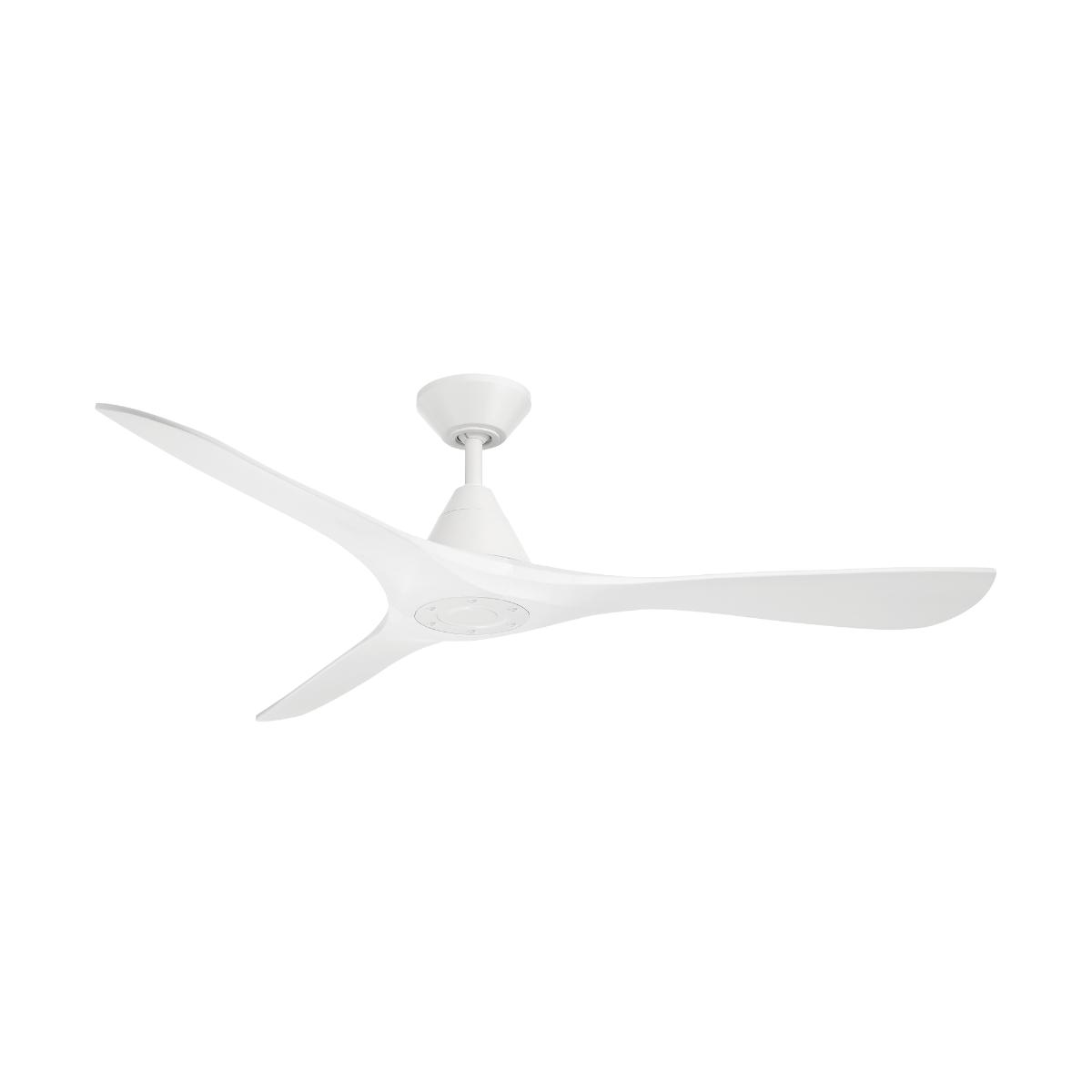 Carve 60 Inch Smart Ceiling Fan, Matte White - Bees Lighting