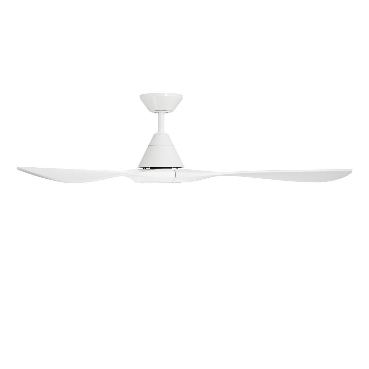 Carve 60 Inch Smart Ceiling Fan, Matte White - Bees Lighting
