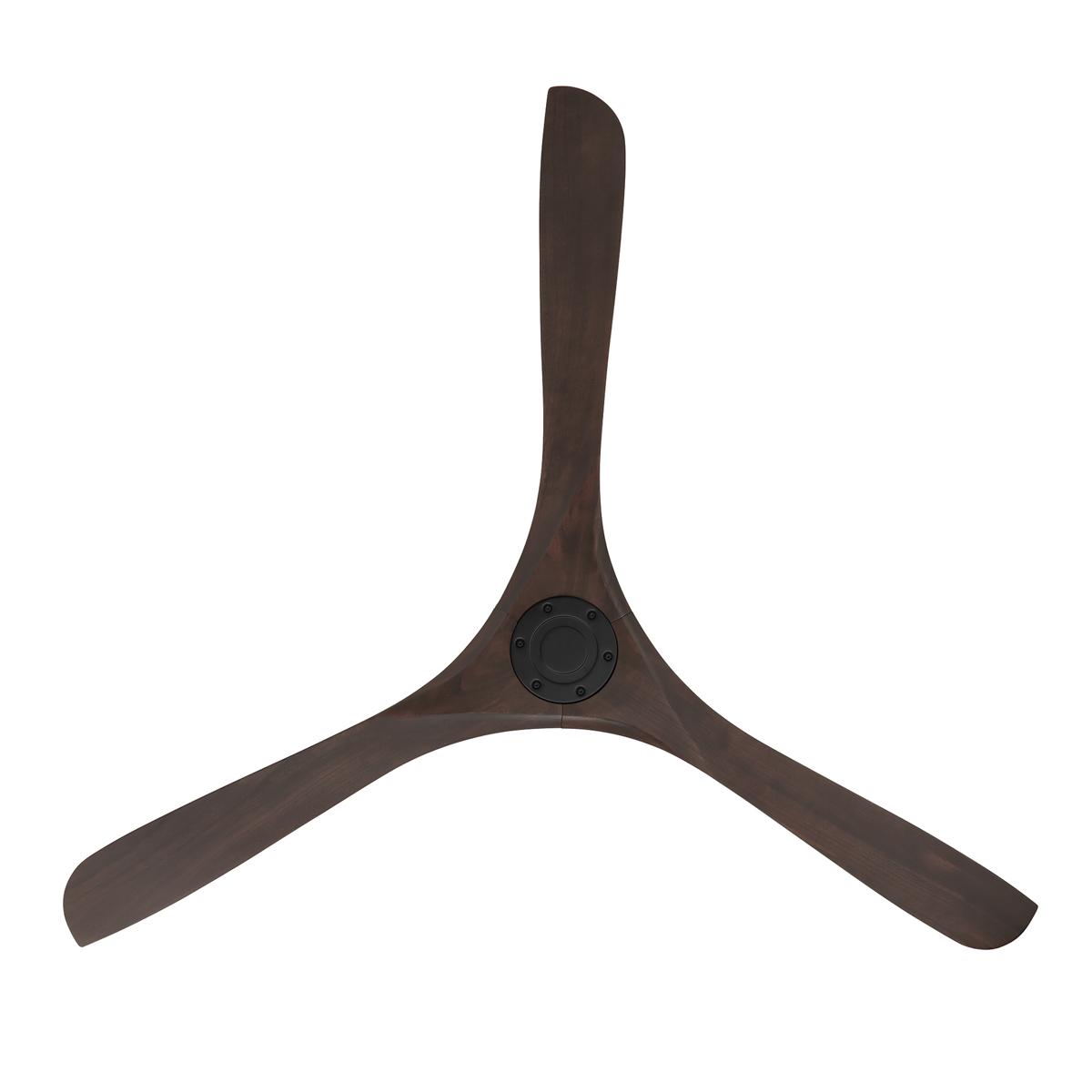 Carve 72 Inch Smart Ceiling Fan, Matte Black with Dark Walnut Blades - Bees Lighting