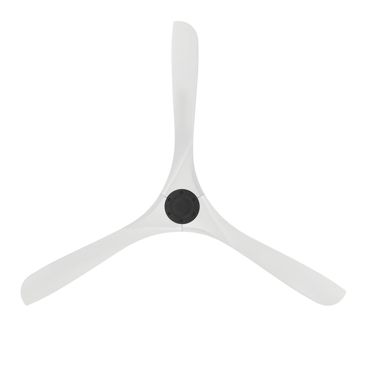 Carve 72 Inch Smart Ceiling Fan, Matte Black with Matte White Blades - Bees Lighting