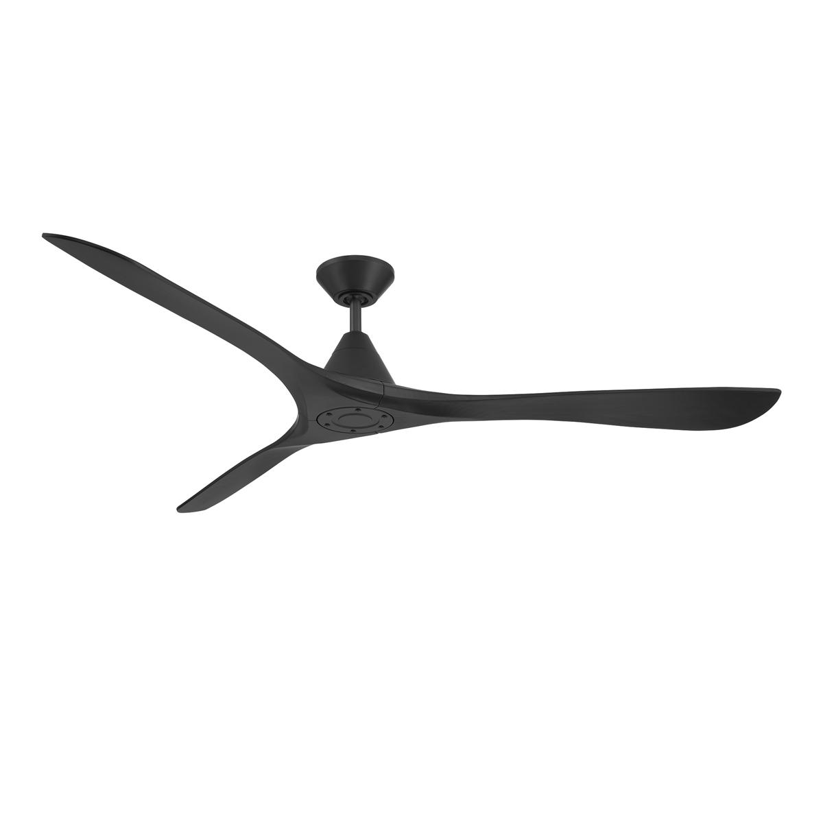 Carve 72 Inch Smart Ceiling Fan, Matte Black - Bees Lighting