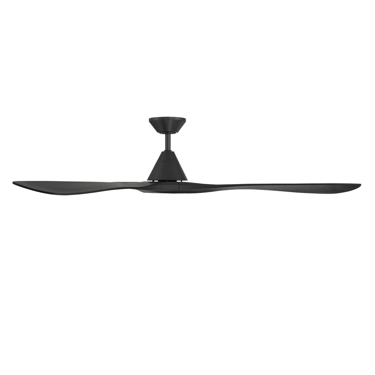 Carve 72 Inch Smart Ceiling Fan, Matte Black - Bees Lighting