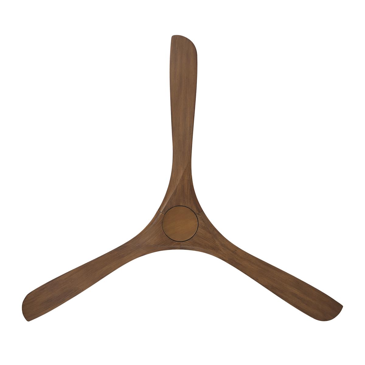 Carve 72 Inch Smart Ceiling Fan, Matte White with Distressed Koa Blades - Bees Lighting