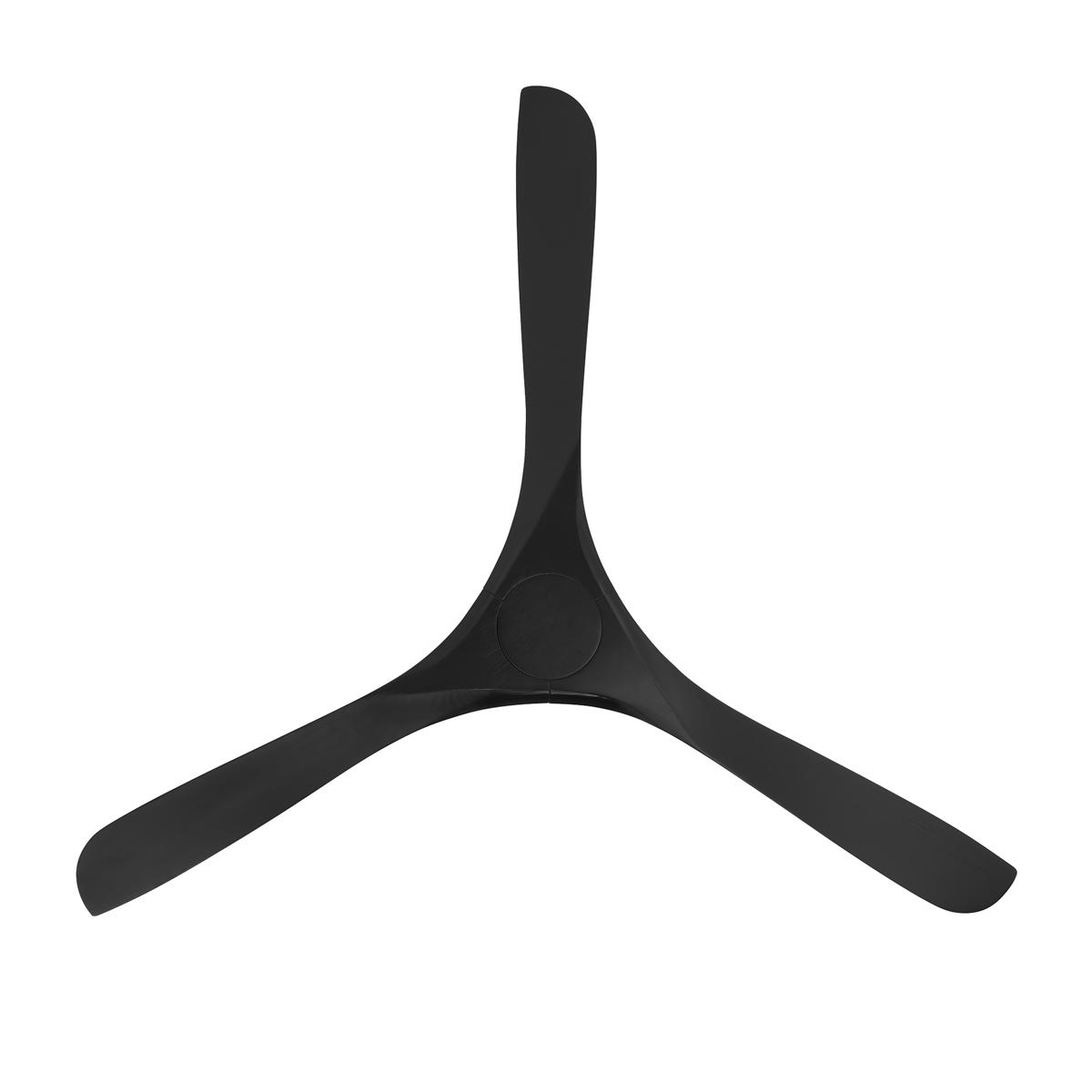 Carve 72 Inch Smart Ceiling Fan, Matte White with Matte Black Blades - Bees Lighting
