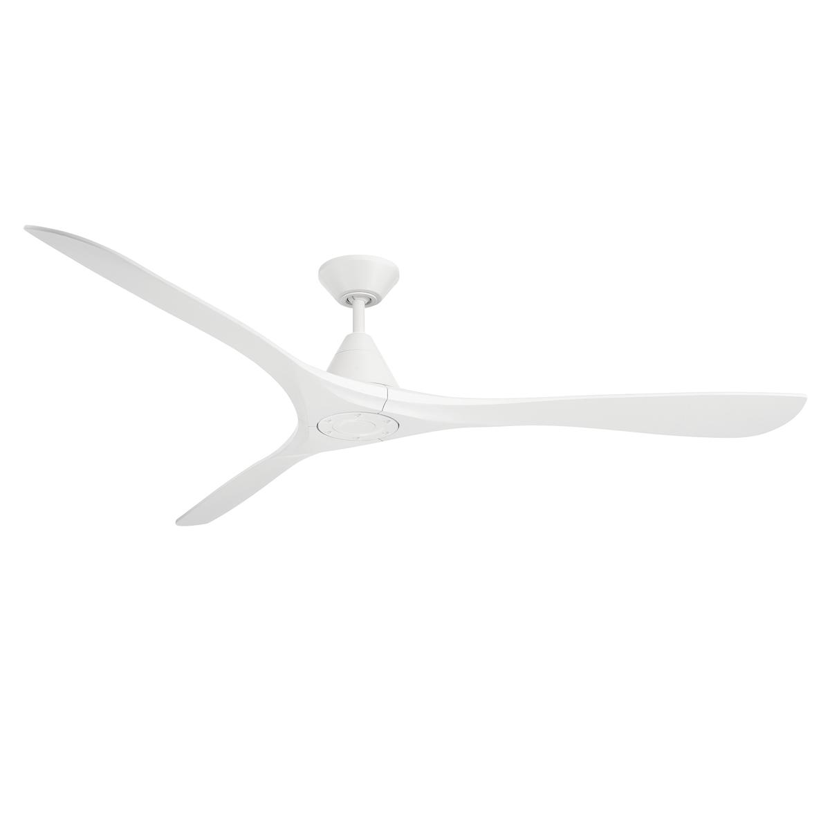 Carve 72 Inch Smart Ceiling Fan, Matte White - Bees Lighting