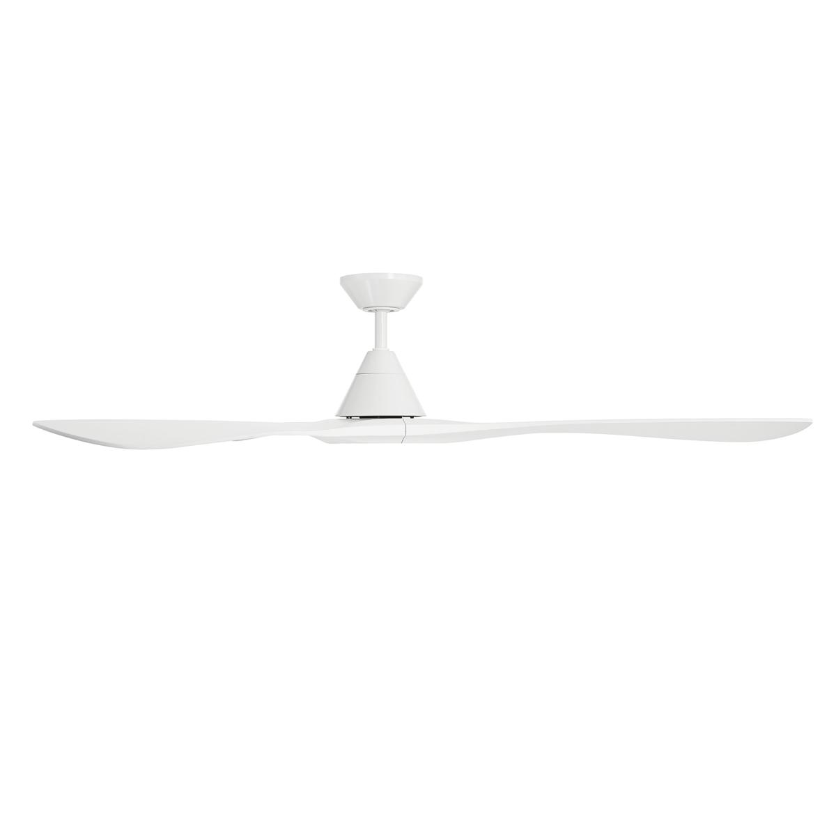 Carve 72 Inch Smart Ceiling Fan, Matte White - Bees Lighting