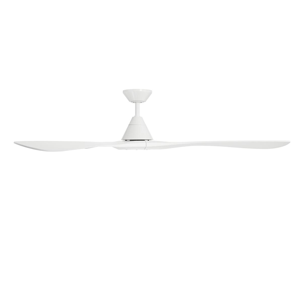 Carve 72 Inch Smart Ceiling Fan, Matte White - Bees Lighting
