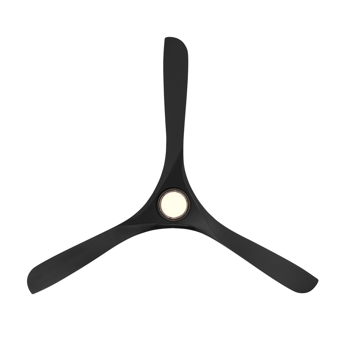 Carve 72 Inch CCT LED Smart Ceiling Fan, Matte Black - Bees Lighting