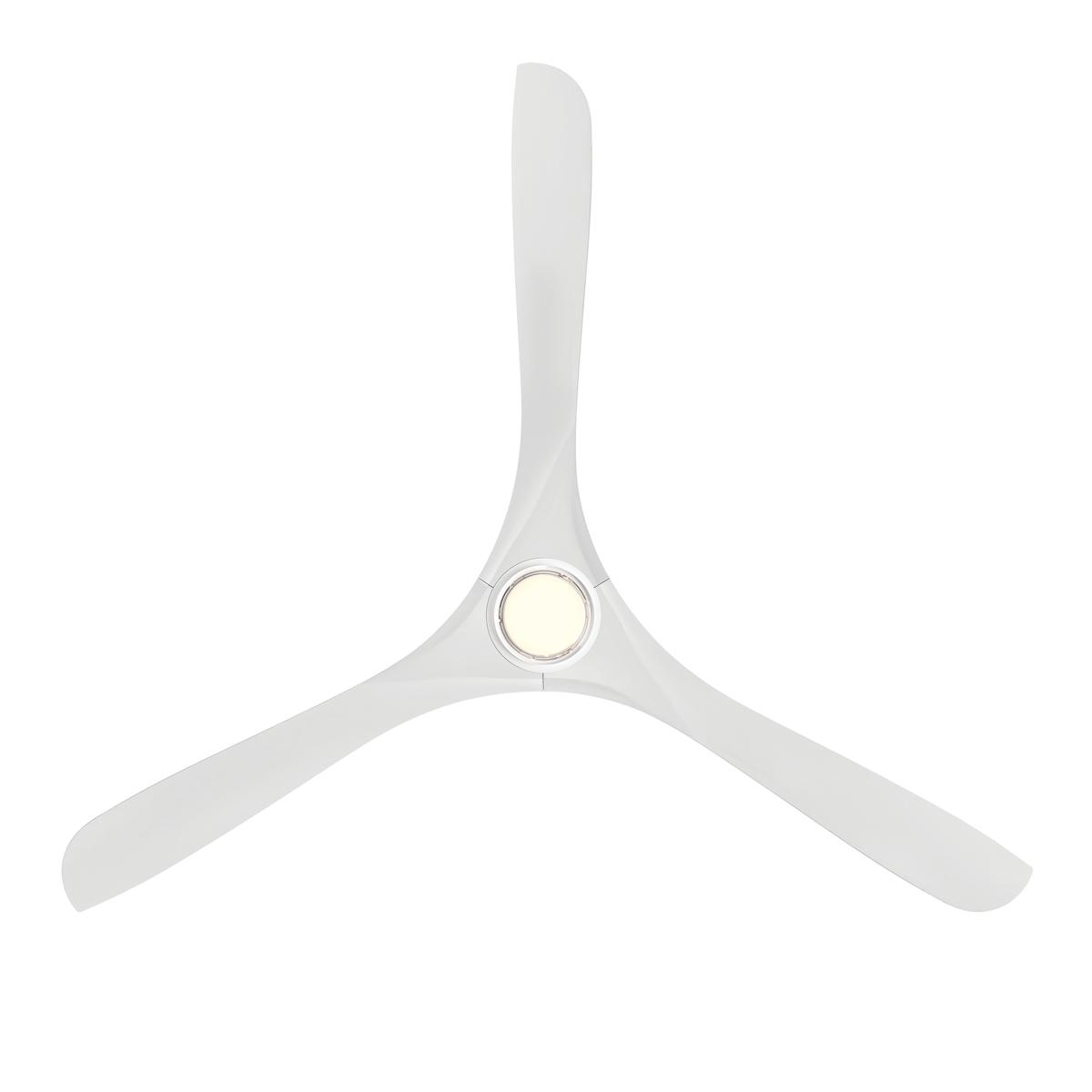 Carve 72 Inch CCT LED Smart Ceiling Fan, Matte White - Bees Lighting