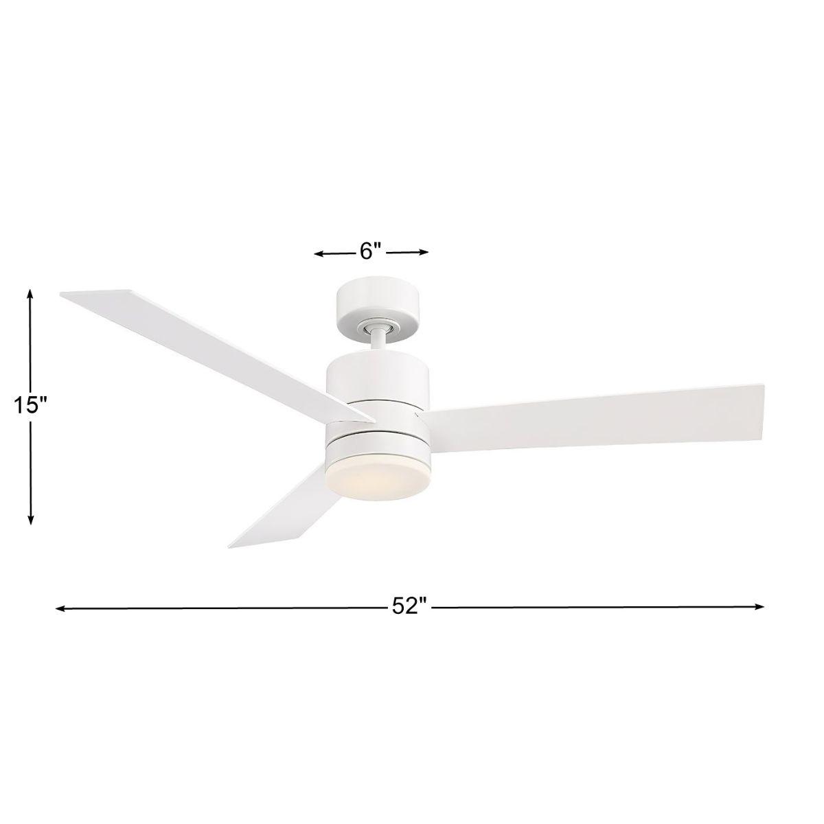 Axis 52 Inch Propeller Outdoor Smart Ceiling Fan With 3500K LED And Remote