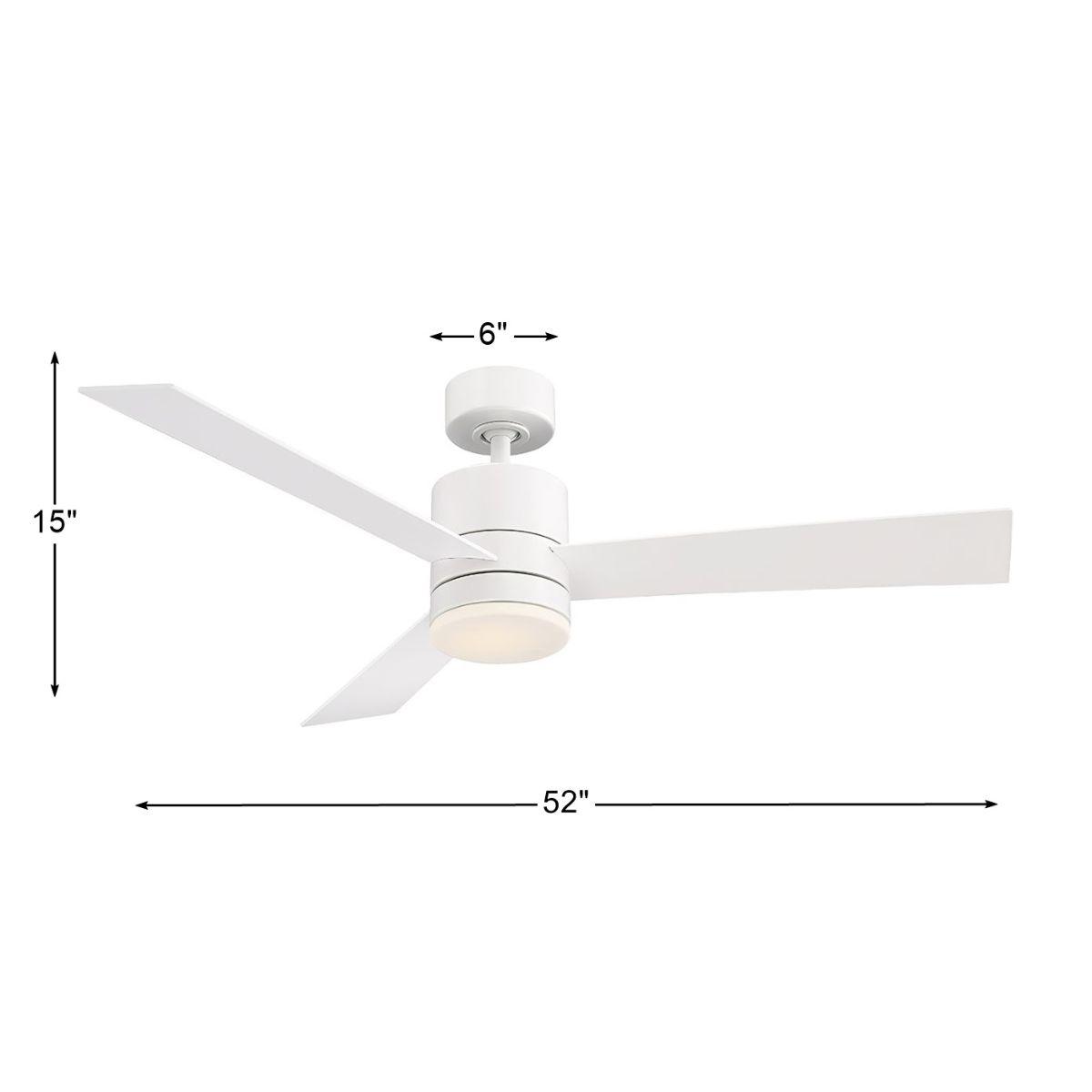 Axis 52 Inch Propeller Outdoor Smart Ceiling Fan With 3000K LED And Remote - Bees Lighting