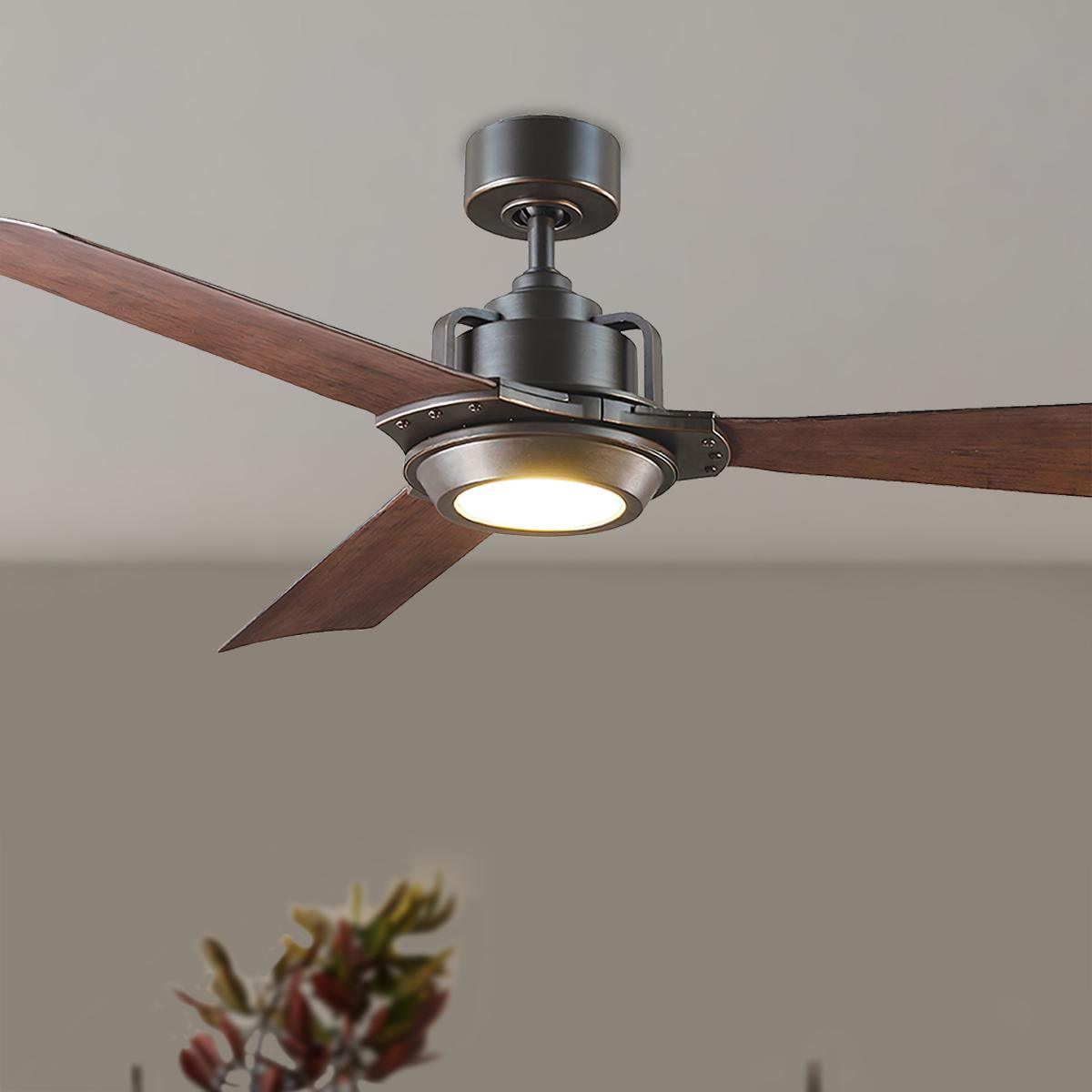 Osprey 56 Inch Farmhouse Outdoor Smart Ceiling Fan With 2700K Light And Remote - Bees Lighting