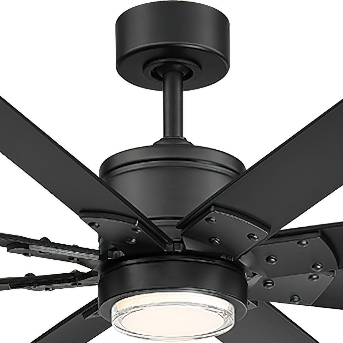 Renegade 66 Inch Black LED Smart Windmill Ceiling Fan - Bees Lighting