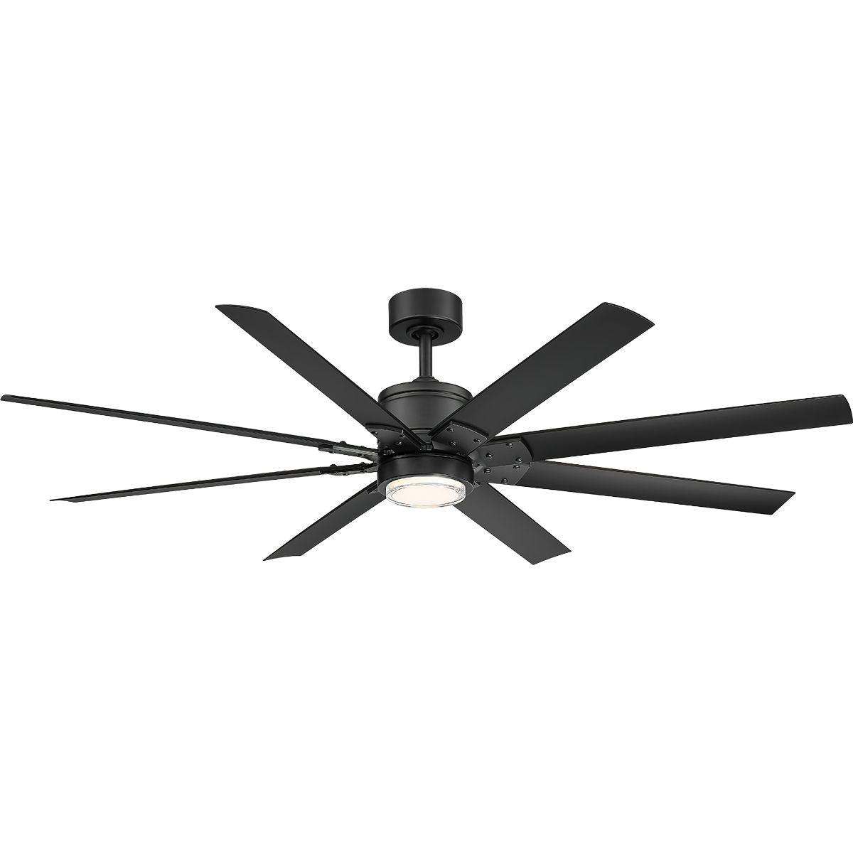 Renegade 66 Inch Black LED Smart Windmill Ceiling Fan - Bees Lighting