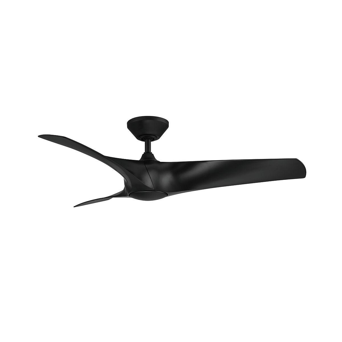 Zephyr 52 Inch Wet Rated CCT LED Smart Ceiling Fan, Matte Black - Bees Lighting