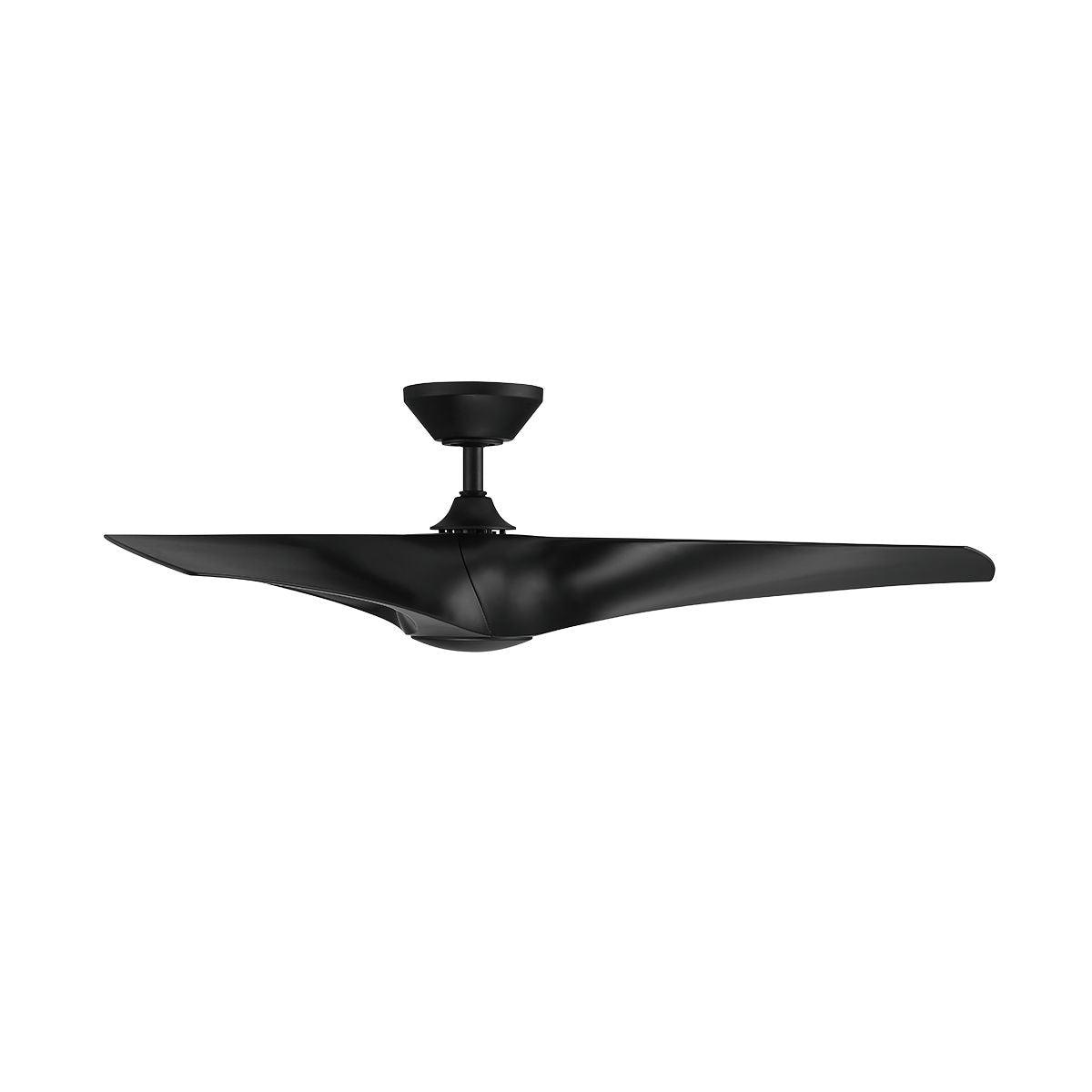 Zephyr 52 Inch Wet Rated CCT LED Smart Ceiling Fan, Matte Black - Bees Lighting