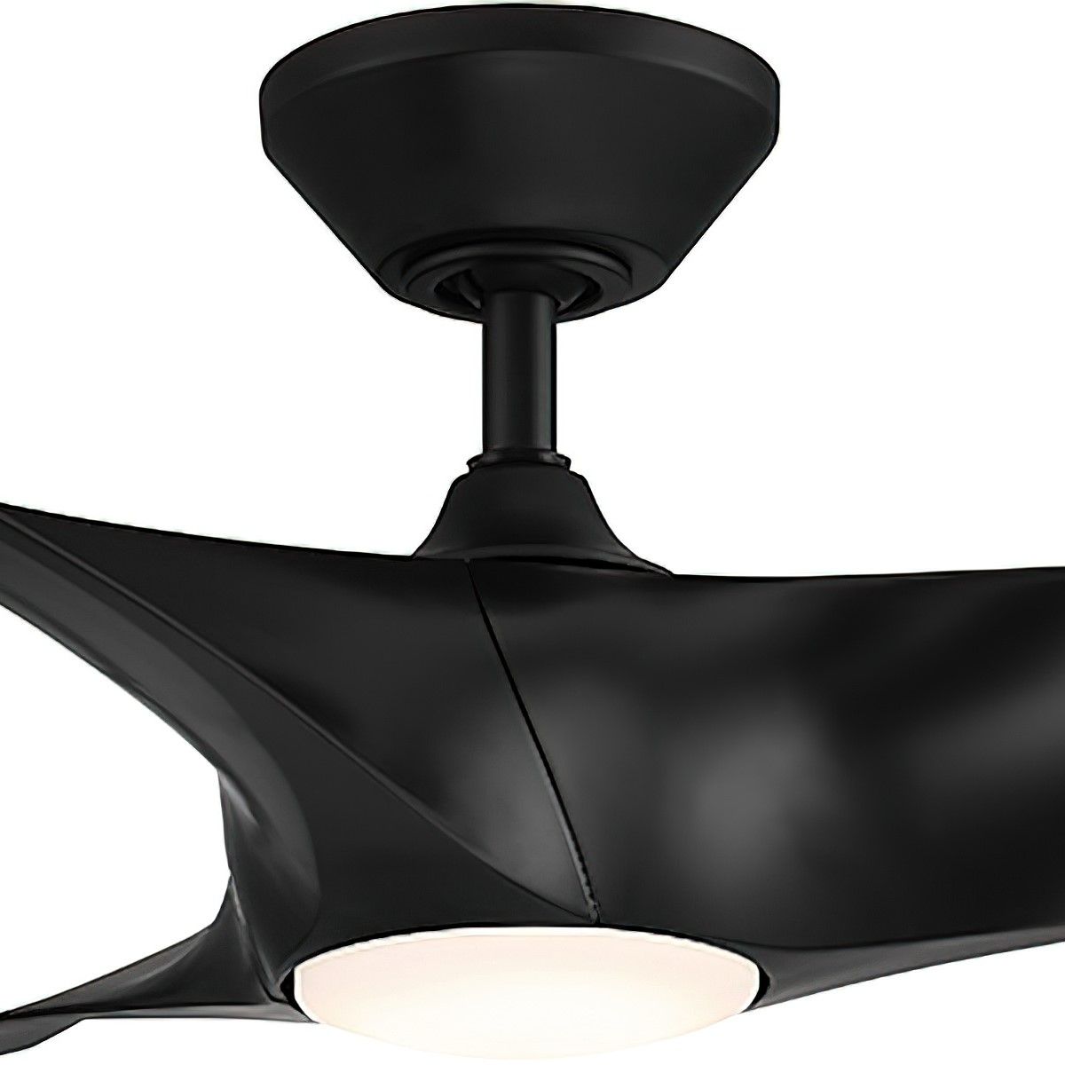 Zephyr 52 Inch Wet Rated CCT LED Smart Ceiling Fan, Matte Black - Bees Lighting