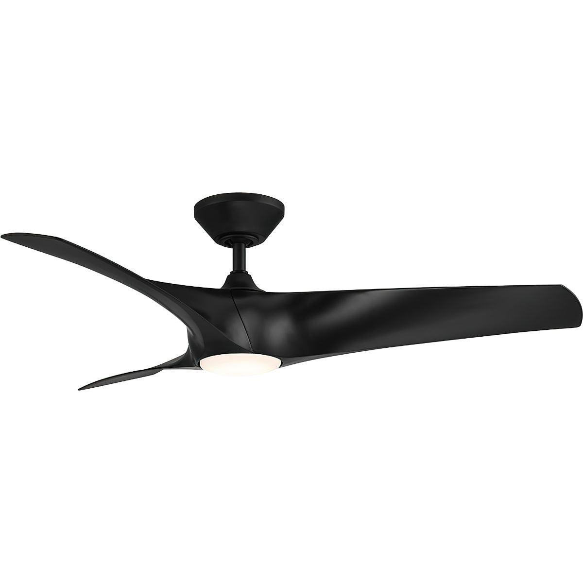 Zephyr 52 Inch Wet Rated CCT LED Smart Ceiling Fan, Matte Black - Bees Lighting